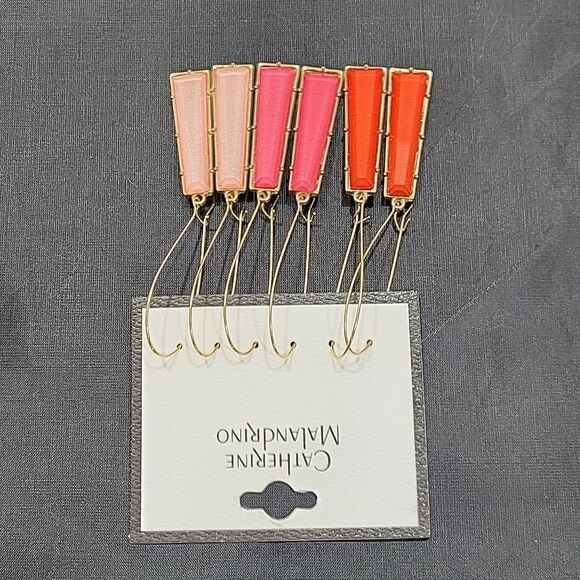 BRAND NEW CATHERINE MALANDRINO 3-PACK STATEMENT GEMSTONE DROP EARRINGS - Picture 9 of 12